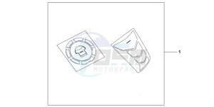 CB600F2 CB600S drawing TANKPAD / FUEL LID COVER