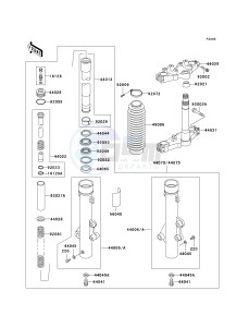 KL 125 D [KLR125] (D20-D22) [KLR125] drawing FRONT FORK