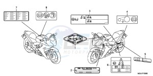 CBR600FAC drawing CAUTION LABEL