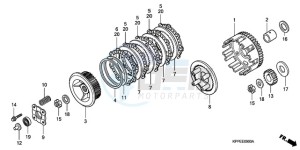 CBR125RW9 UK - (E / WH) drawing CLUTCH