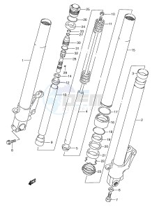 RGV250 (E24) drawing FRONT DAMPER (MODEL M)