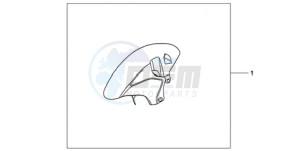 CBR1000RA9 E / ABS MKH REP drawing CARBON FIBER FRONT FENDER