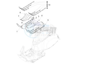 GTS 125 4T E4 ABS (EMEA) drawing Central cover - Footrests