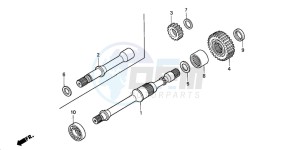 TRX350FE RANCHER 4X4 ES drawing FINAL SHAFT