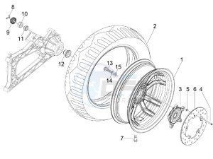 MP3 400 rl Touring drawing Rear Wheel