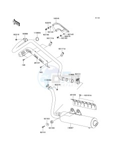 KVF 700 A [PRAIRIE 700 4X4] (A1-A2) [PRAIRIE 700 4X4] drawing MUFFLER-- S- -