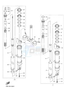 FJR1300A FJR1300A ABS (1MC9 1MCA 1MCB) drawing FRONT FORK