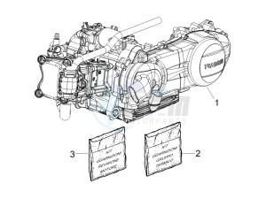 Beverly 300 RST 4T 4V ie E3 drawing Engine, assembly