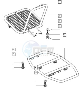 PACK-R_25-45kmh_K4-K7 50 K4-K7 drawing Luggage carriers