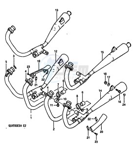 GSX550E (F-G-H) drawing MUFFLER