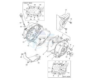 TT R 110 drawing CRANKCASE COVER