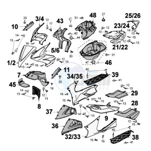 JETFORCE 50 R DARK SIDE U drawing COWLING