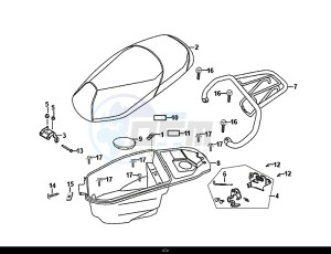 FIDDLE II 50 (45 KM/H) (AF05W4-EU) (E4) (L8-M0) drawing SEAT REAR GRIP