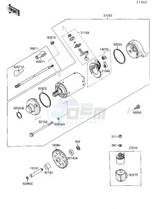 ZX 750 F [NINJA 750R] (F4) [NINJA 750R] drawing STARTER MOTOR