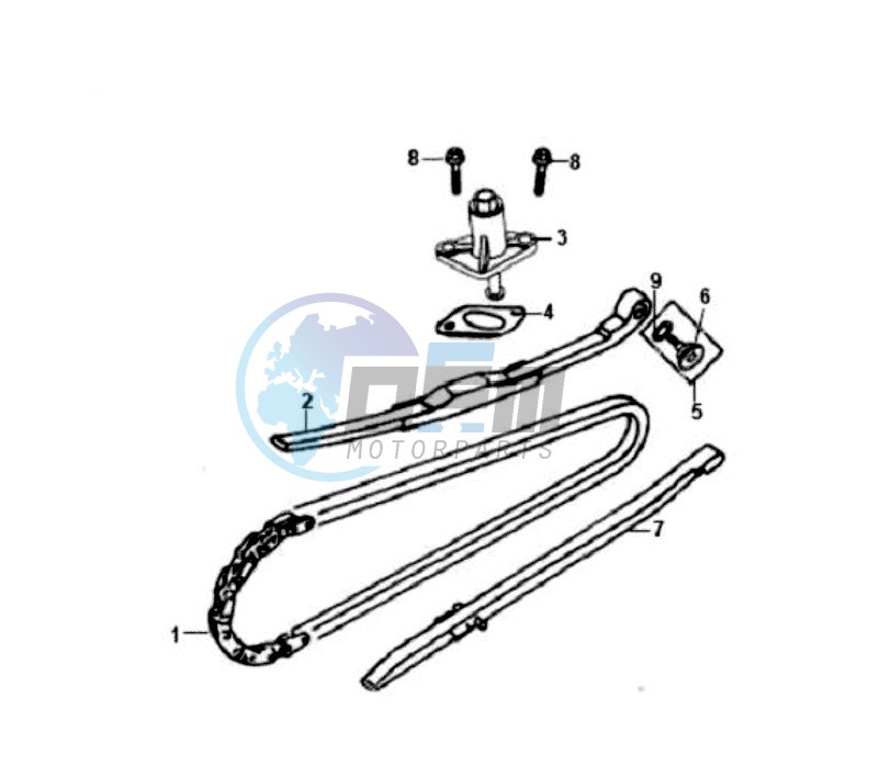 CHAIN / CHAIN TENSIONER / CHAIN GUIDE