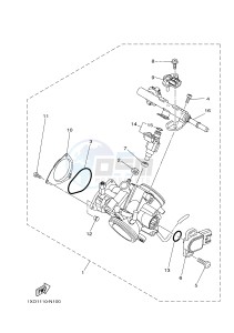 YXM700ES YXM70VPSH (B42N) drawing THROTTLE BODY ASSY 1