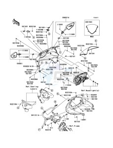 NINJA_250R EX250K8F GB XX (EU ME A(FRICA) drawing Cowling