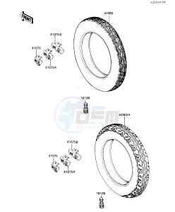 ZX 550 A [GPZ] (A1-A3) [GPZ] drawing TIRES