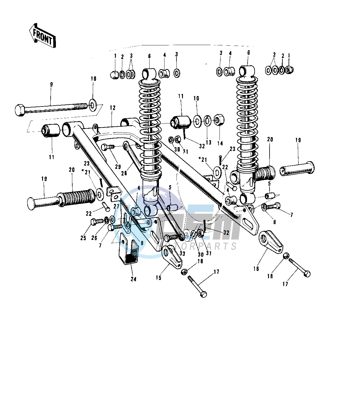 SWING ARM_SHOCK ABSORBERS -- 72-73 G5-A- -