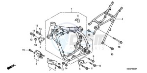 CRF150RB9 Europe Direct - (ED / T19 2ED) drawing FRAME BODY