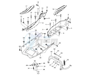 VP X-CITY 250 drawing STAND AND FOOTREST