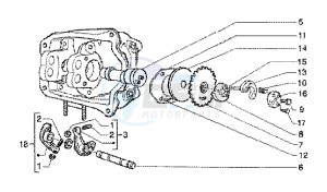 X9 125 SL drawing Rocker levers support