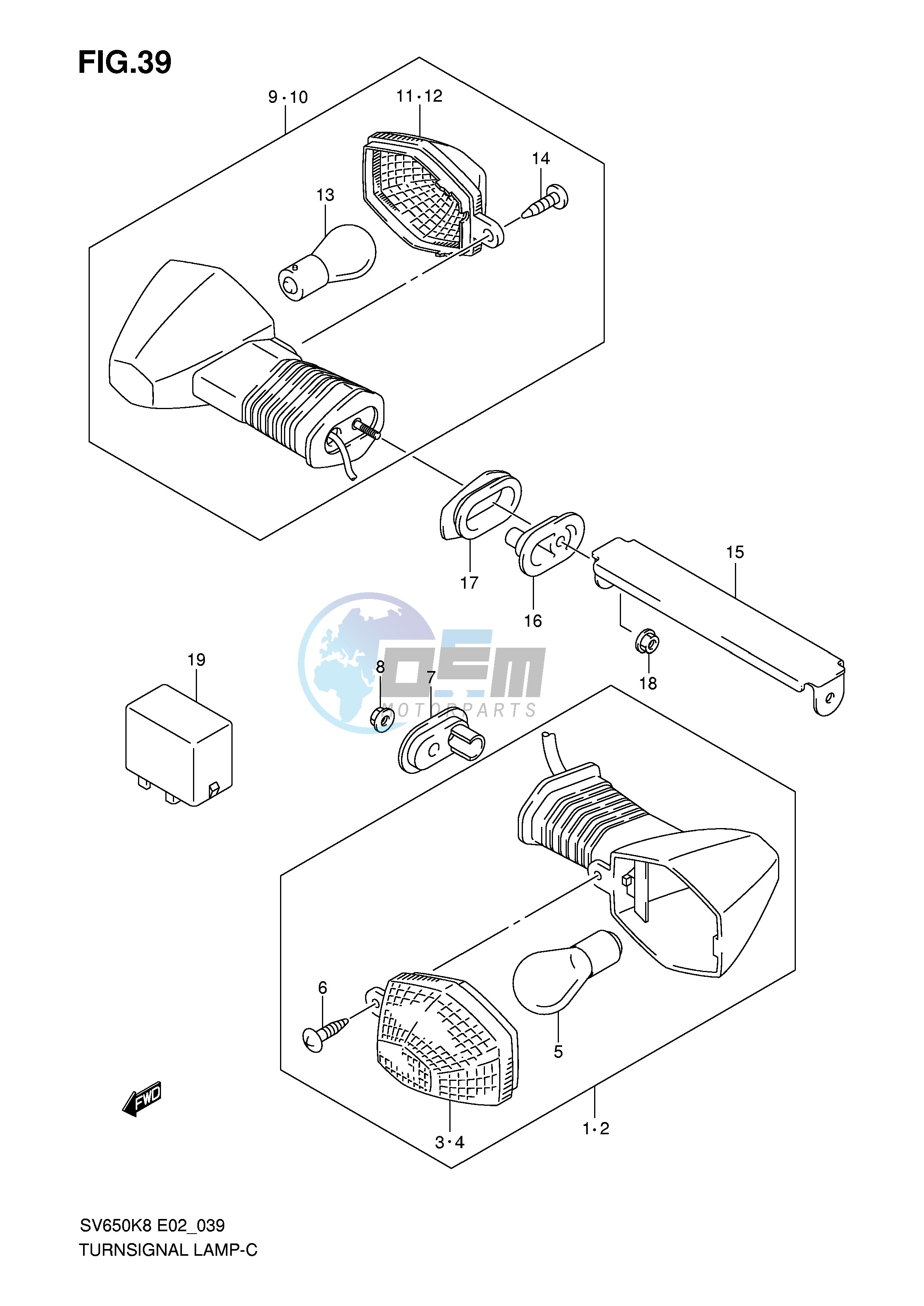 TURNSIGNAL LAMP (SV650SK8 SAK8 SUK8 SUAK8)