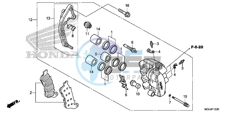 L. FRONT BRAKE CALIPER