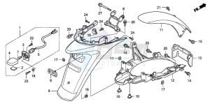 SH150S 125 drawing REAR FENDER