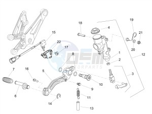 RSV4 1100 RACING FACTORY E4 ABS (APAC) drawing Rear master cylinder