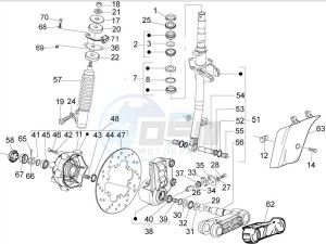 LXV 150 4T USA drawing Fork - steering tube - Steering bearing unit