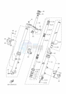 XSR700 MTM690 (BEF1) drawing FRONT FORK