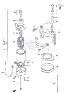 DT 140 drawing Starting Motor (1986 to 1999)