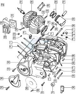 FLEXER_25-45kmh_K4-K7 50 K4-K7 drawing Crankcase-cylinder