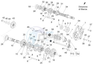 RSV4 1000 RACING FACTORY E4 ABS (EMEA) drawing Gear box - Gear assembly