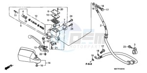 XL1000VA9 France - (F / ABS CMF) drawing FR. BRAKE MASTER CYLINDER (XL1000VA)