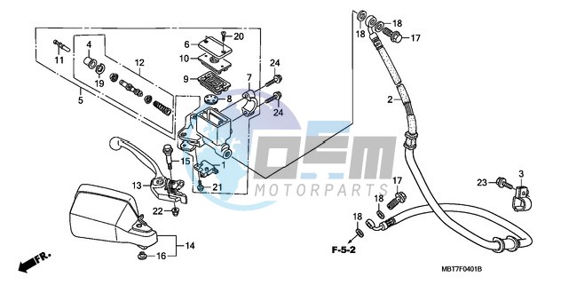 FR. BRAKE MASTER CYLINDER (XL1000VA)