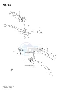 GSF650 (E21) Bandit drawing HANDLE LEVER (GSF650SAL1 E21)