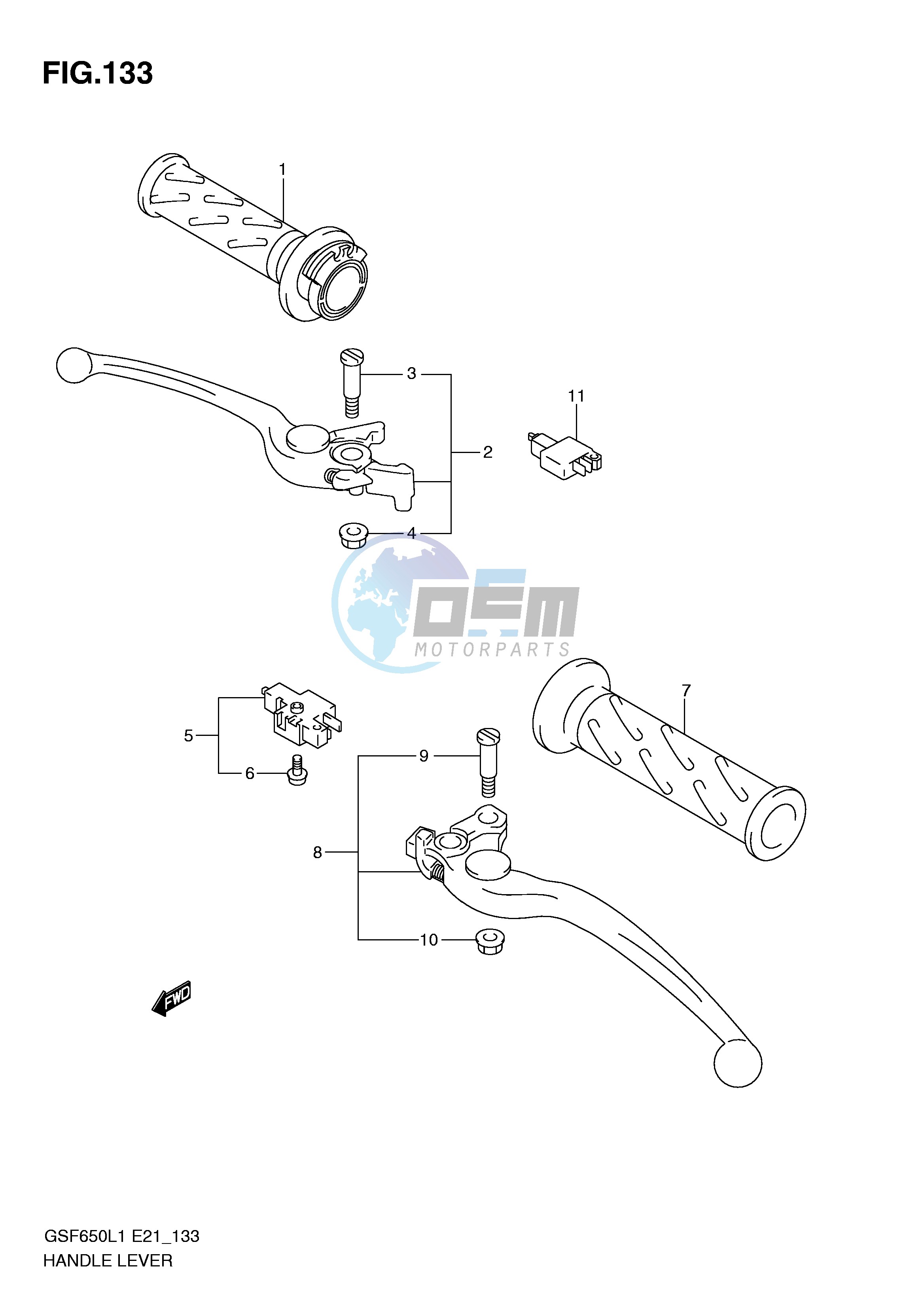 HANDLE LEVER (GSF650SAL1 E21)