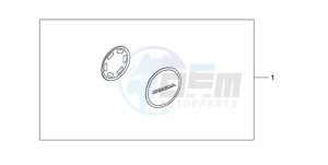 CBF1000T9 F / ABS CMF drawing CRANKCASE ORNAMENT SET QUASAR SILVER