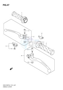 GSX1250FA (E21) drawing HANDLE LEVER