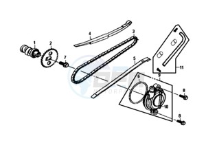 FIDDLE III 50 45KMH (L8) EU EURO4 drawing CHAIN / CHAIN TENSIONER  / CHAIN.