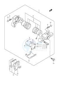 GSF1200 (E2) Bandit drawing REAR CALIPER