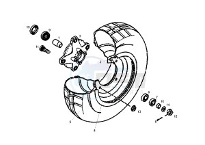 DXR QUAD - 250 cc drawing FRONT WHEEL DISC BRAKE