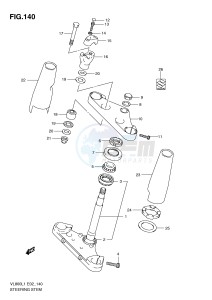 VL800 (E2) VOLUSIA drawing STEERING STEM (VL800L1 E19)