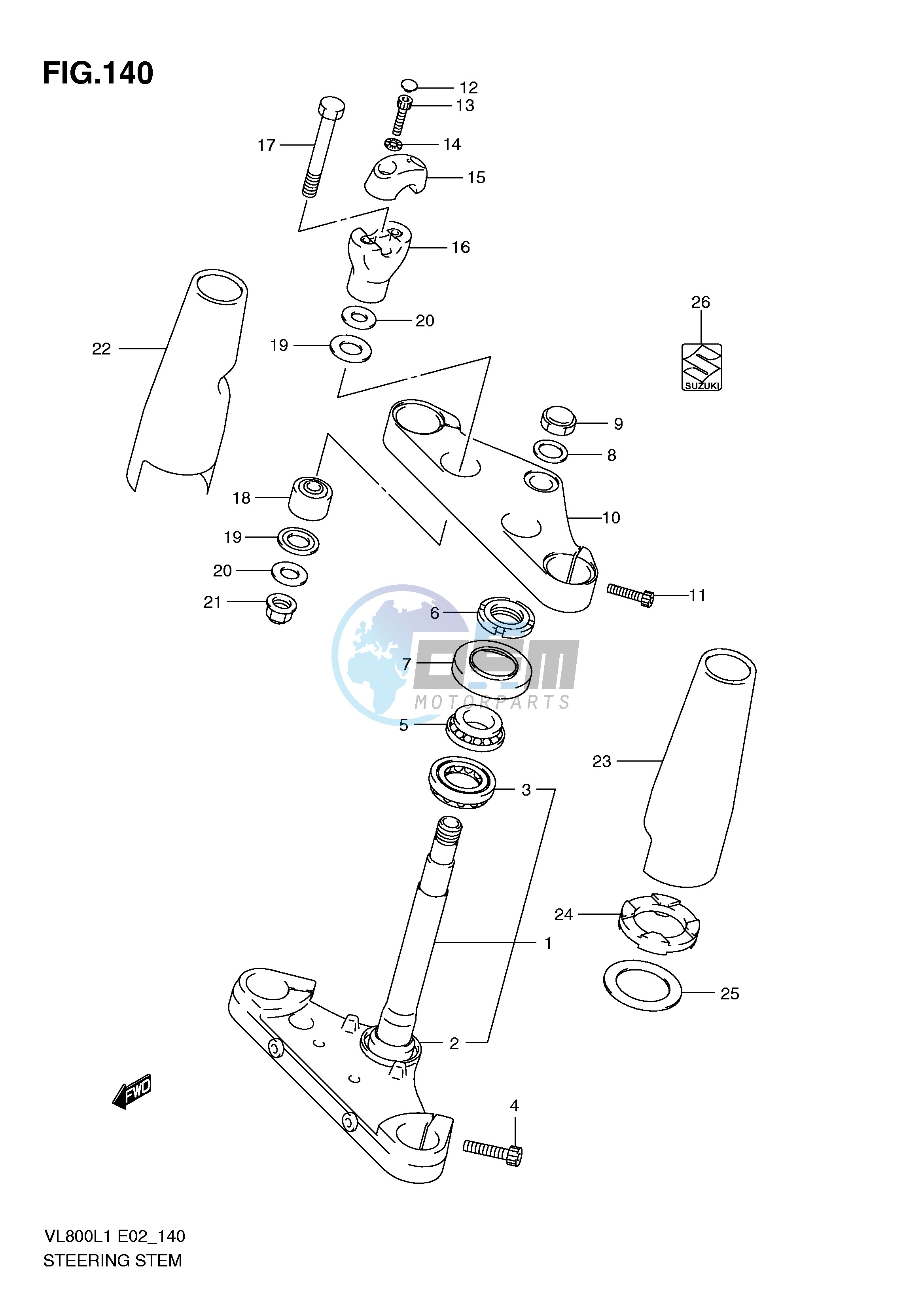 STEERING STEM (VL800L1 E19)