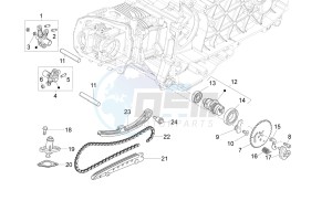 VXL 125 4T 3V drawing Rocking levers support unit