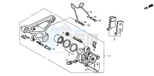 CB500 drawing REAR BRAKE CALIPER (3)