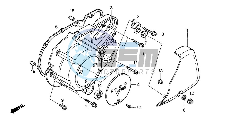 LEFT CRANKCASE COVER (VT1100CS/CT)