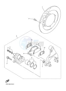 FJR1300AE FJR1300-AS ENGLAND drawing REAR BRAKE CALIPER